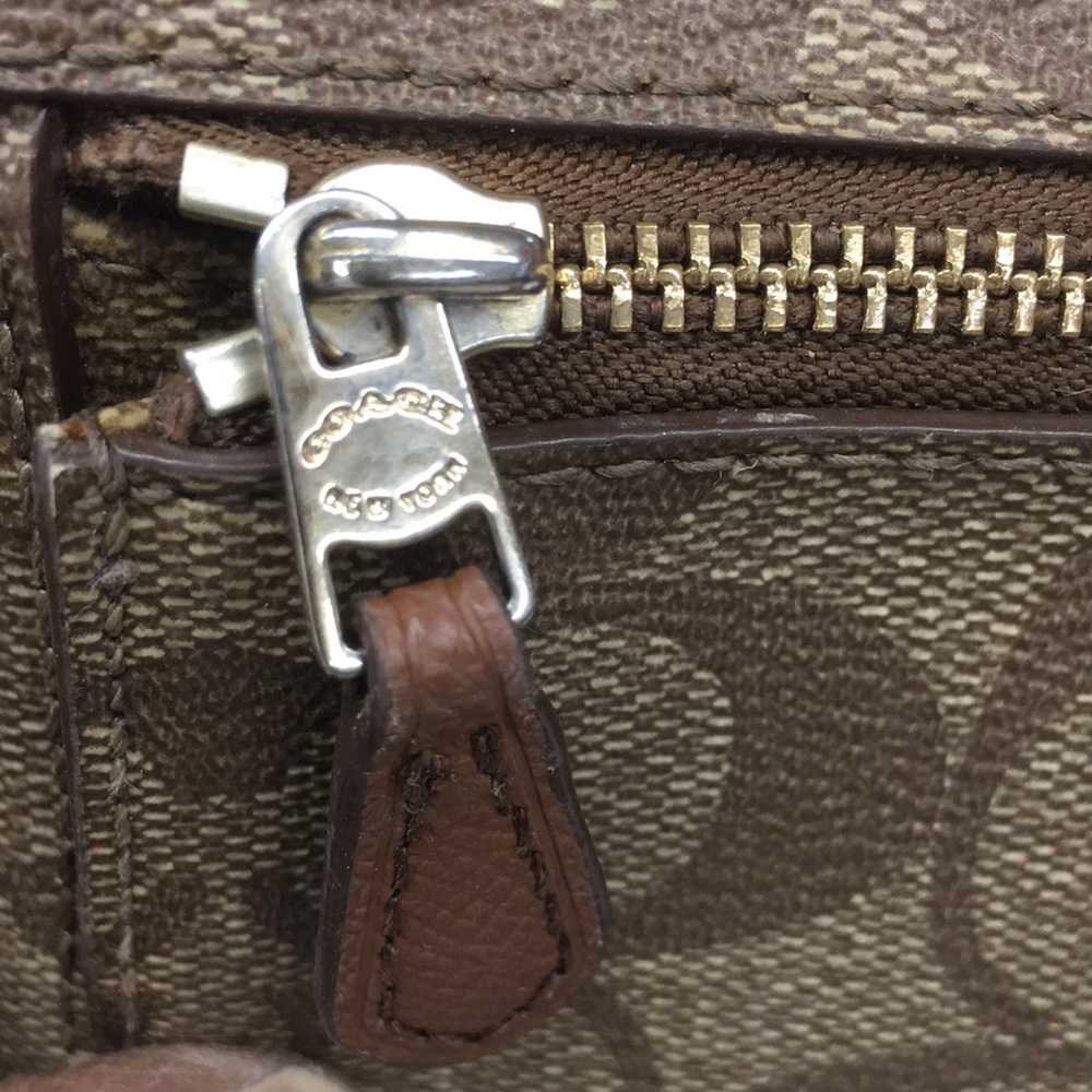 Coach Brown Signature Wristlet - Picture 6 of 7